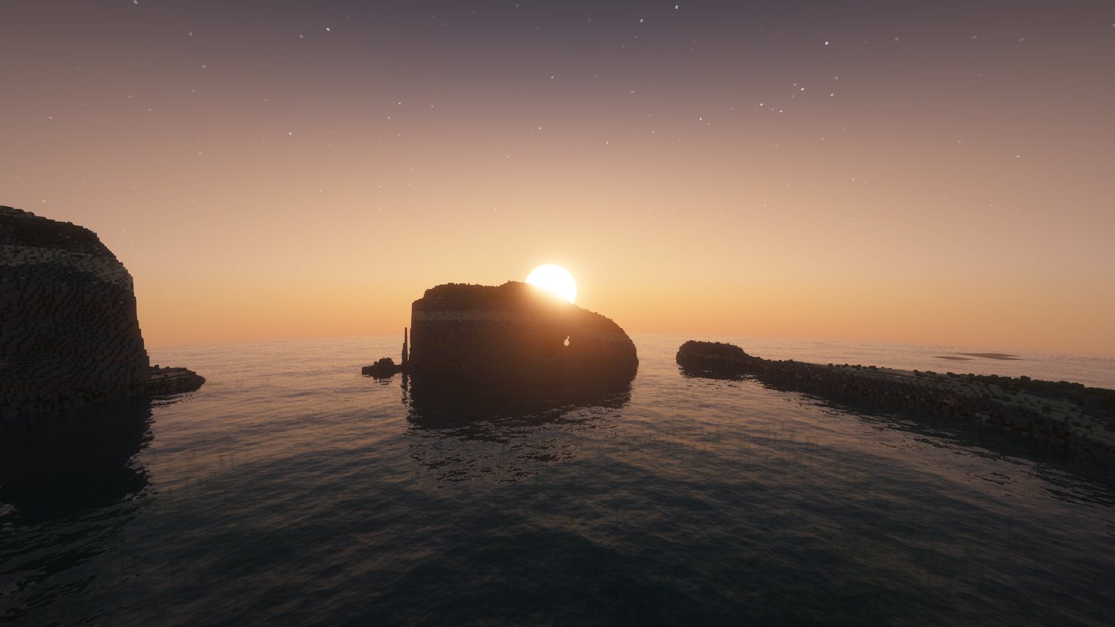 Fungus Rock at sunset, Dwejra, in Malta in Minecraft