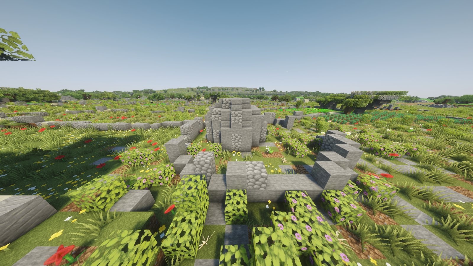 A round girna inside its low dry-stone enclosure on the Bajda ridge in Malta in Minecraft