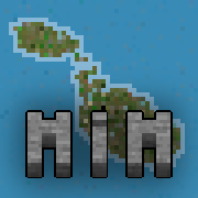MiM logo: the Maltese islands in Minecraft blocks